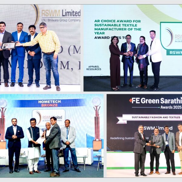 RSWM wins 3 major industry honors for sustainability